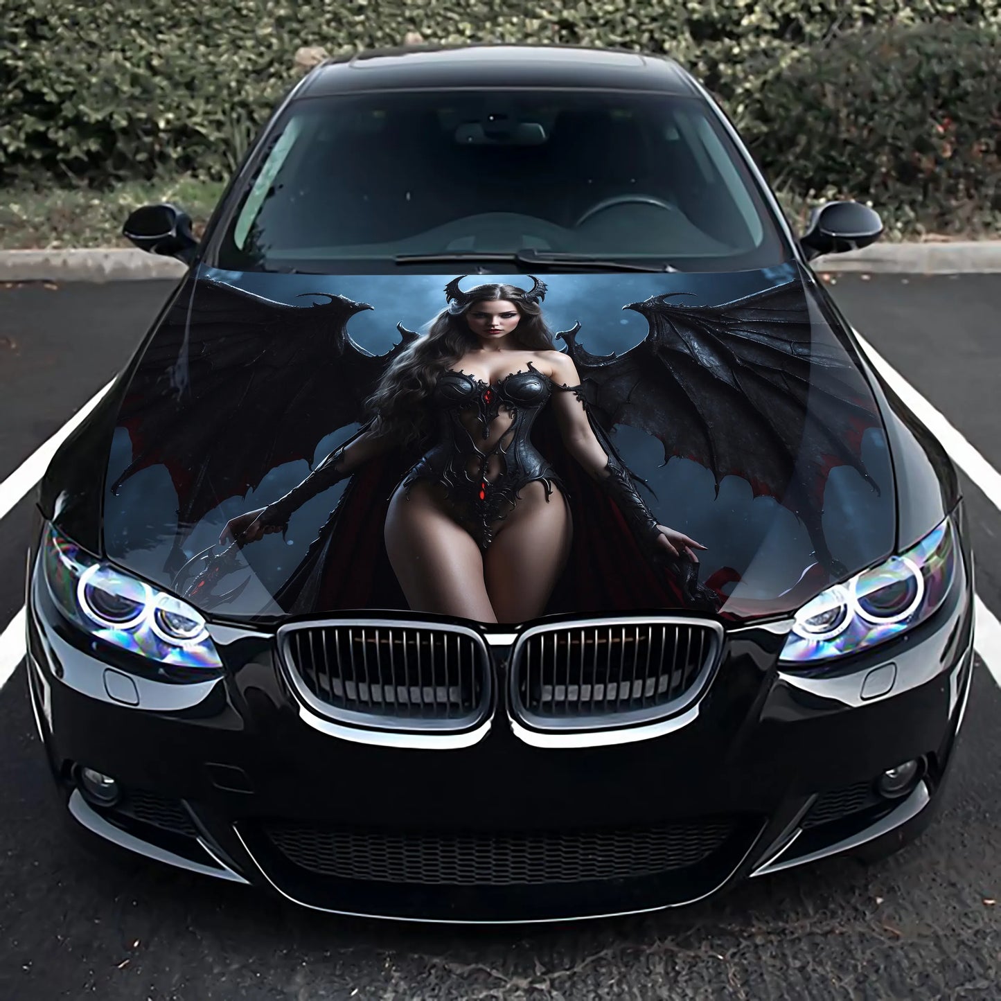 Vampire Queen Hood Wrap – Custom Vinyl Decal for Cars, Trucks & SUVs