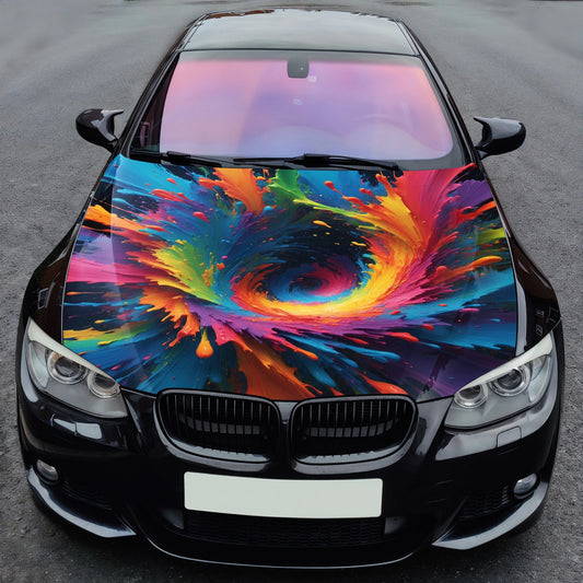 Vortex Explosion Hood Wrap – Custom Vinyl Decal for Cars, Trucks & SUVs