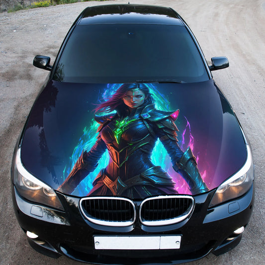 Warlock Girl Hood Wrap – Custom Vinyl Decal for Cars, Trucks & SUVs