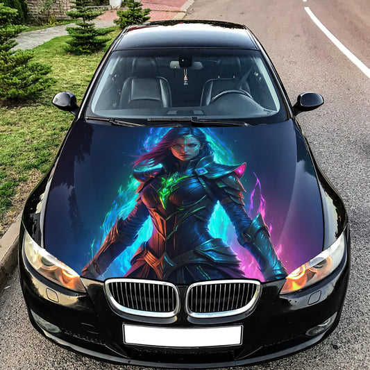 Warlock Girl Hood Wrap – Custom Vinyl Decal for Cars, Trucks & SUVs