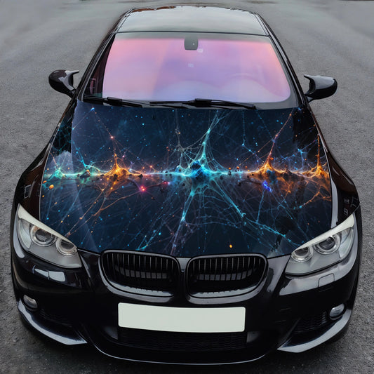 Web Galaxy Art Hood Wrap – Custom Vinyl Decal for Cars, Trucks & SUVs