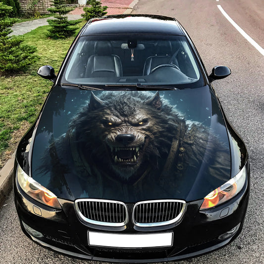 Werewolf Hood Wrap – Custom Vinyl Decal for Cars, Trucks & SUVs