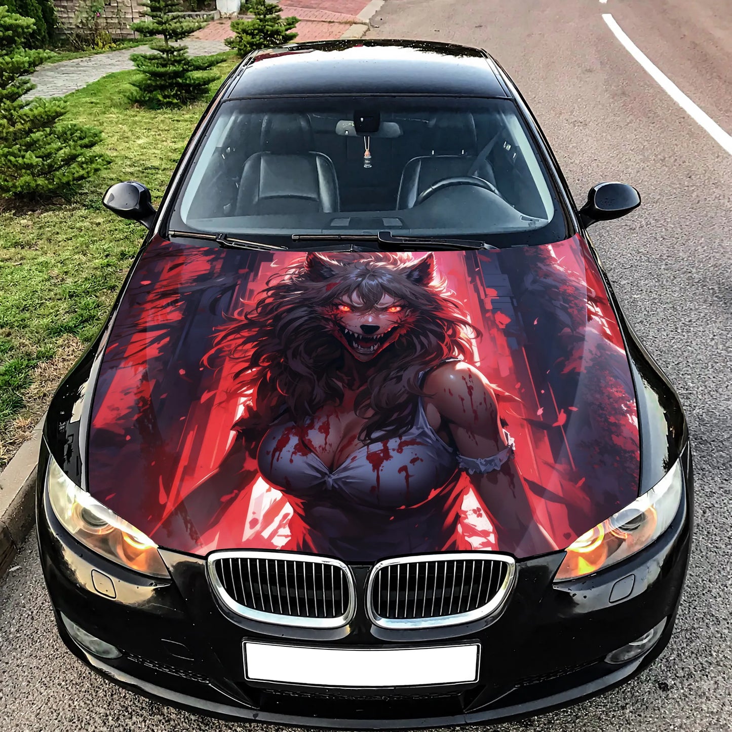 Werewolf Women Hood Wrap – Custom Vinyl Decal for Cars, Trucks & SUVs