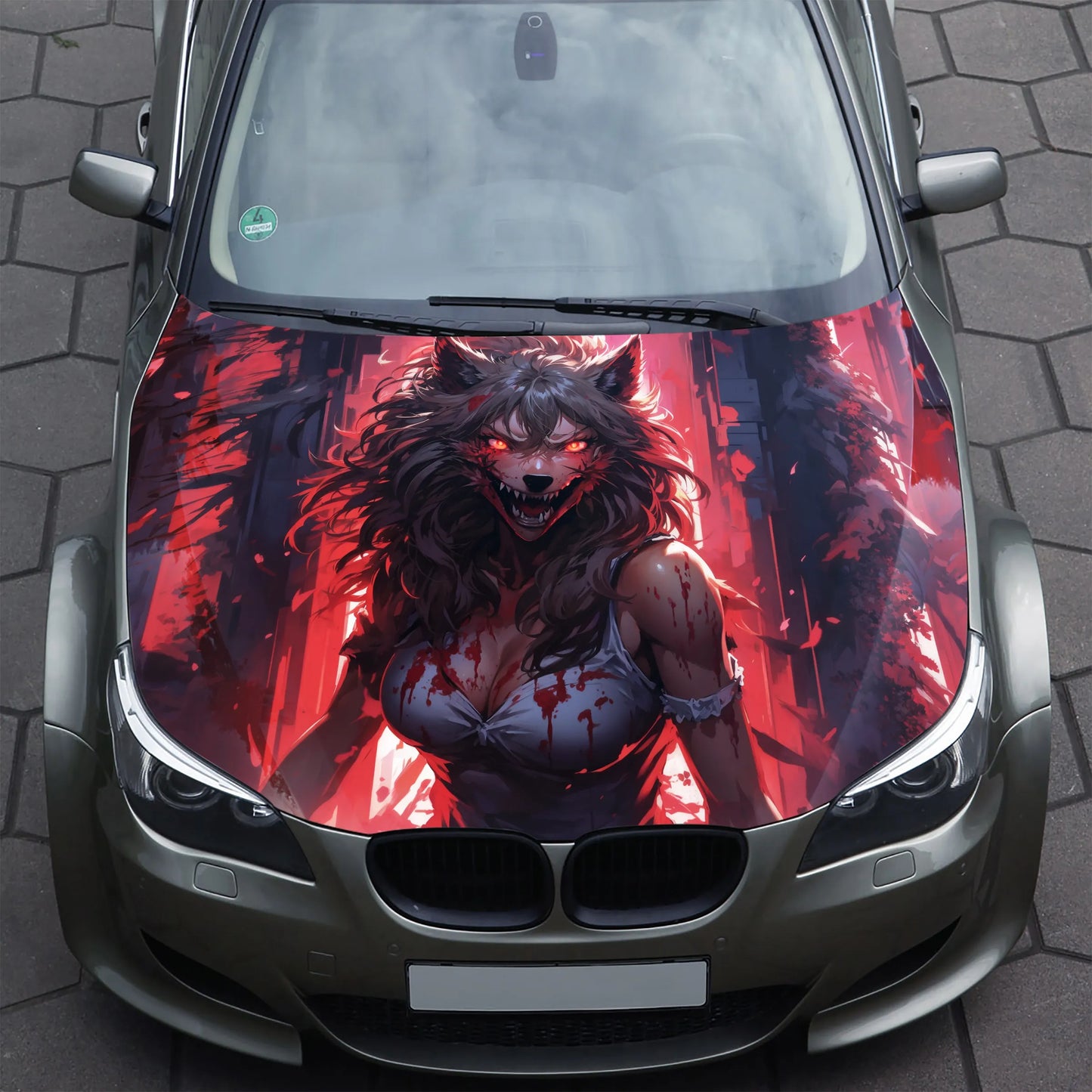 Werewolf Women Hood Wrap – Custom Vinyl Decal for Cars, Trucks & SUVs