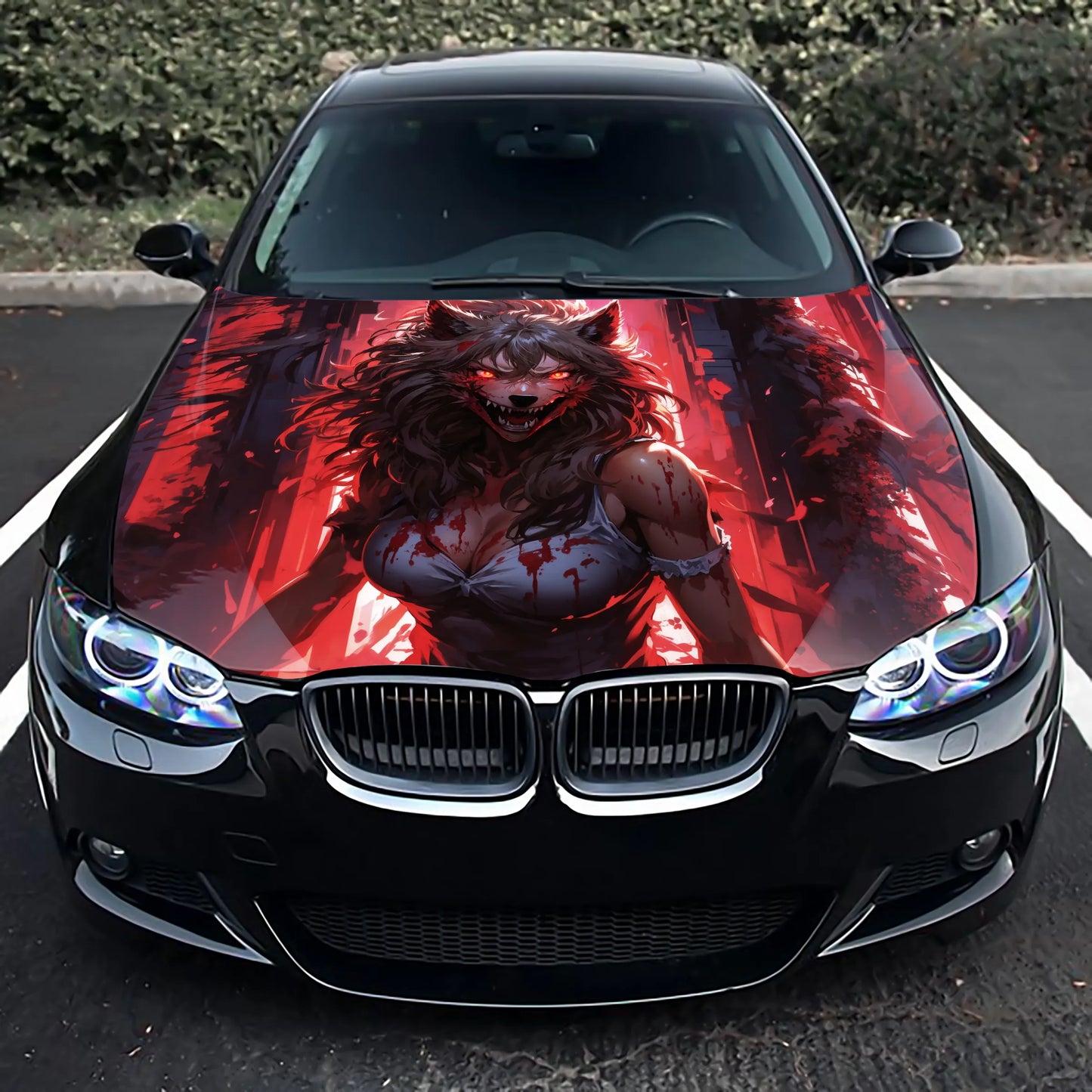 Werewolf Women Hood Wrap – Custom Vinyl Decal for Cars, Trucks & SUVs
