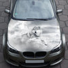 White Wolf Hood Wrap – Custom Vinyl Decal for Cars, Trucks & SUVs