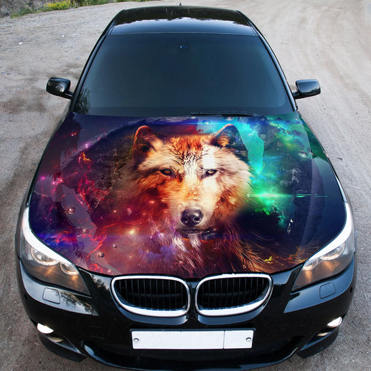Wolf Abstract Hood Wrap – Custom Vinyl Decal for Cars, Trucks & SUVs X