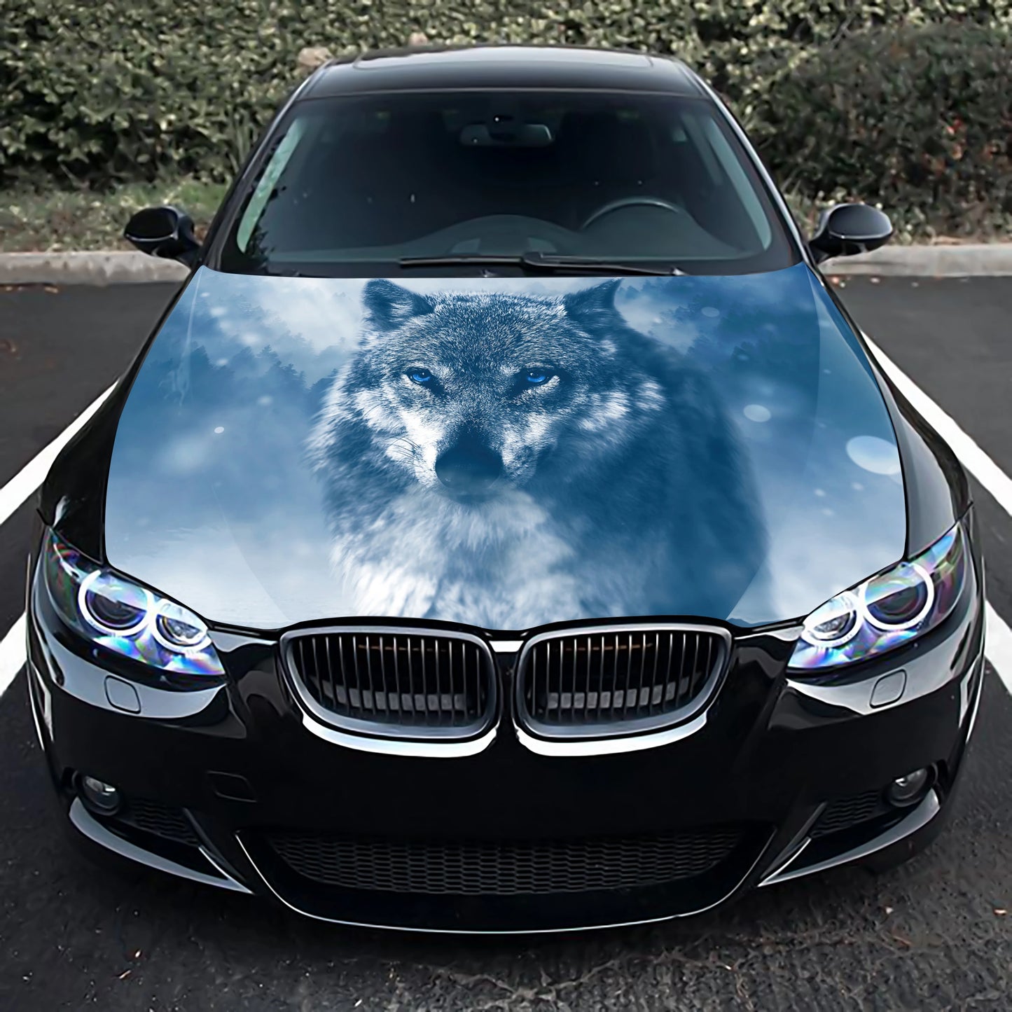 Wolf Art Graphics Hood Wrap – Custom Vinyl Decal for Cars, Trucks & SUVs
