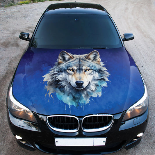 Wolf Clipart Hood Wrap – Custom Vinyl Decal for Cars, Trucks & SUVs