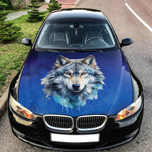 Wolf Clipart Hood Wrap – Custom Vinyl Decal for Cars, Trucks & SUVs