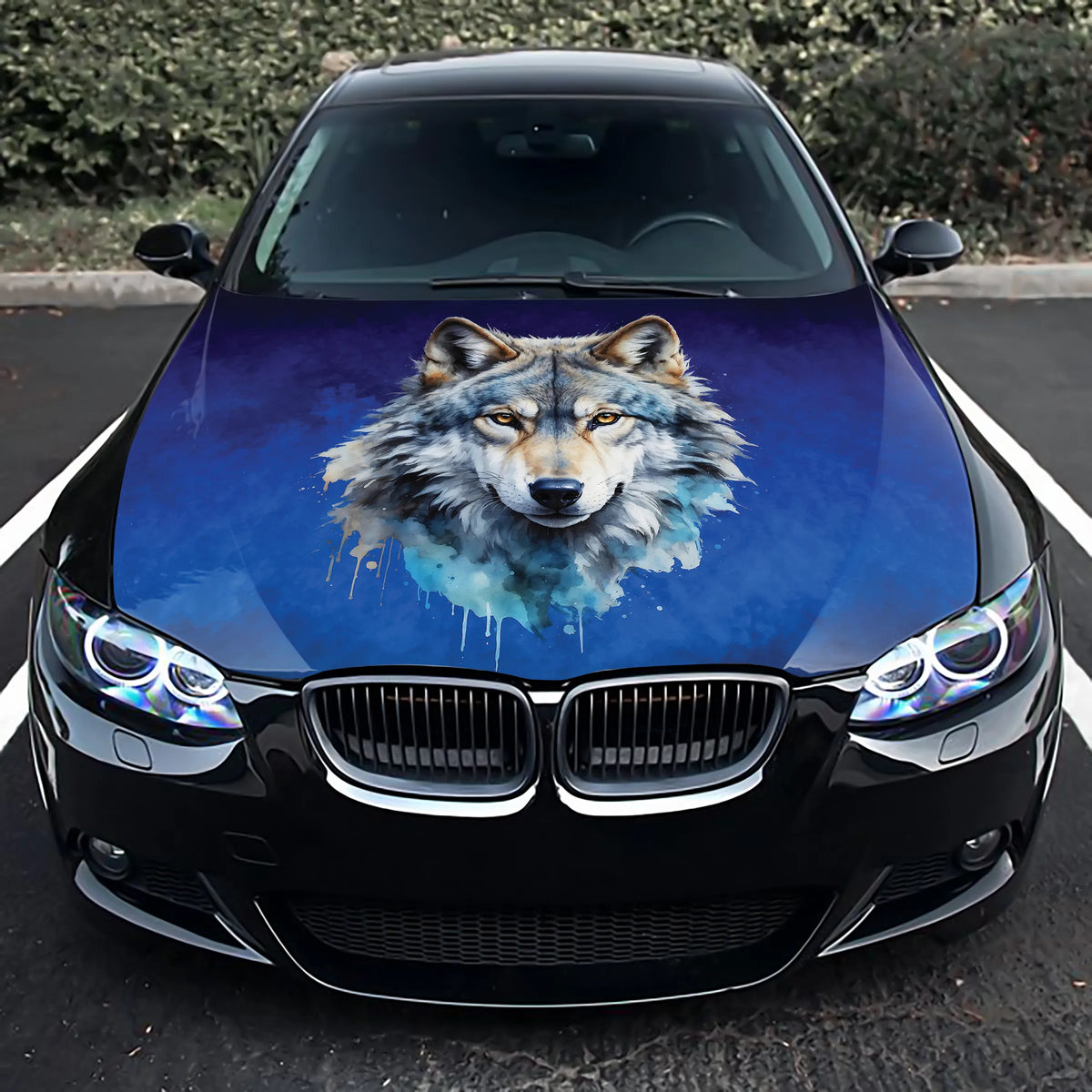 Wolf Clipart Hood Wrap – Custom Vinyl Decal for Cars, Trucks & SUVs